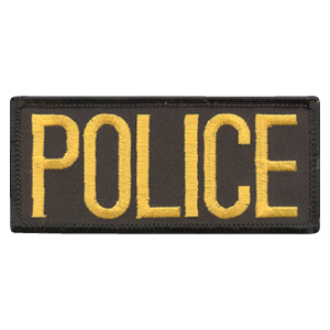 Premier Emblem 2X4 Police Patch Gold/Black