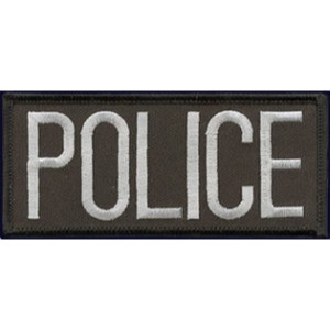 Premier Emblem 2X4 Police Patch Gray/Black