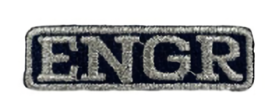 ENGR patch in silver on both collars (pair)