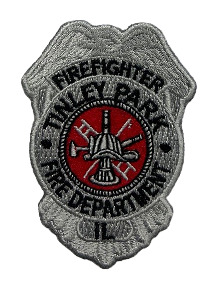 firefighter breast patch on the left chest